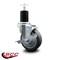 Service Caster 4'' Thermoplastic Rubber Swivel 1-3/4'' Expanding Stem Caster with Brake SCC-EX20S414-TPRB-TLB-134 - alternate 3